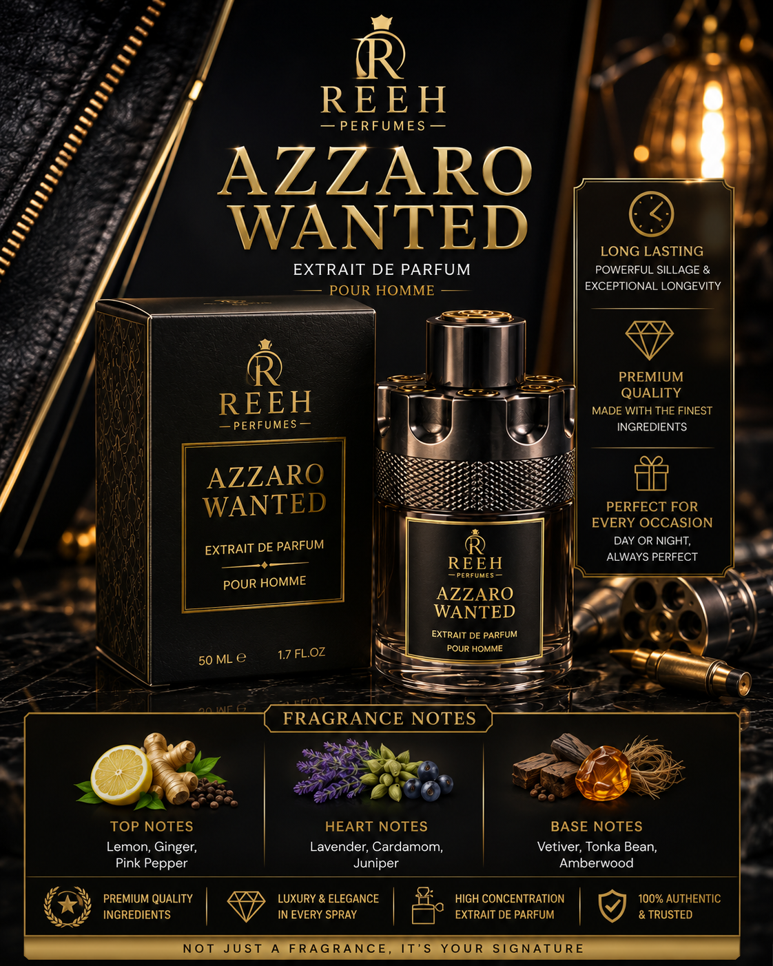 Azzaro wanted  50ML Perfume
