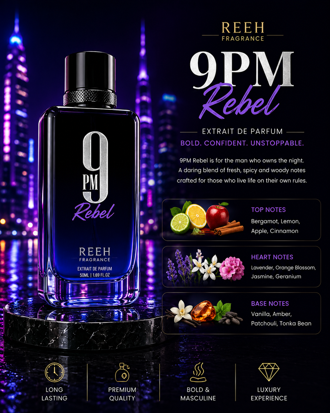 9PM Rebel  50ML Perfume